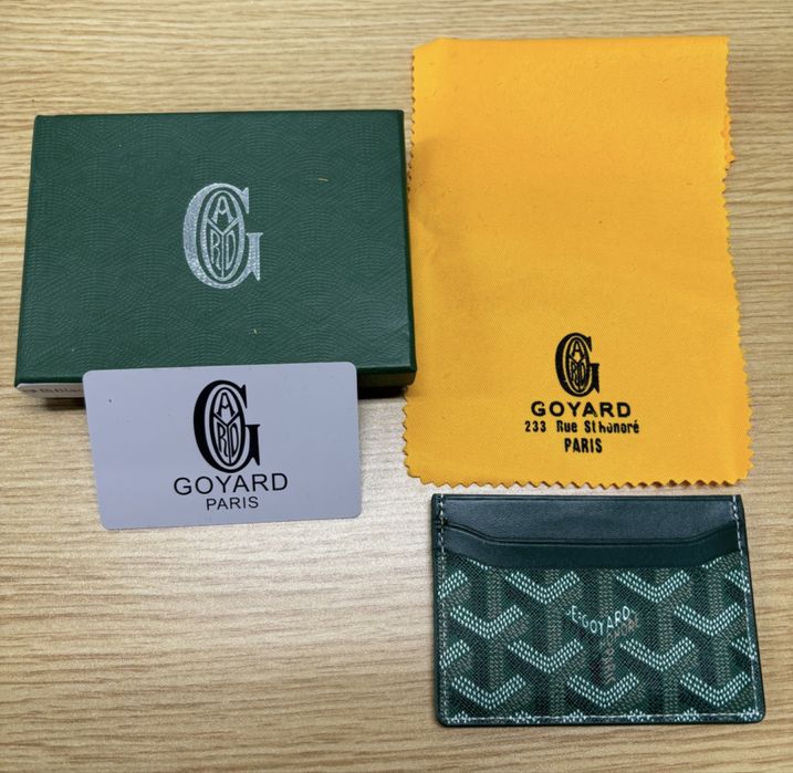 Card holder GOYARD zielony – komplet, nowy