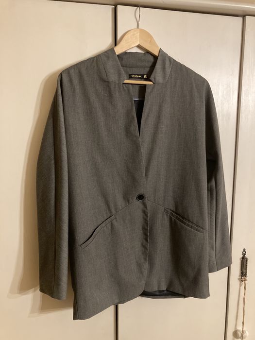 Szara Marynarka Stradivarius Elegancka Stylowa Oversize Klasyczna