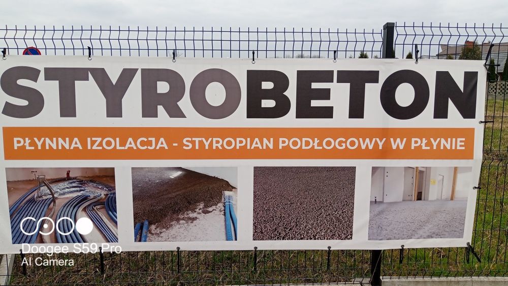 Styrobeton strop dach wyrownanie