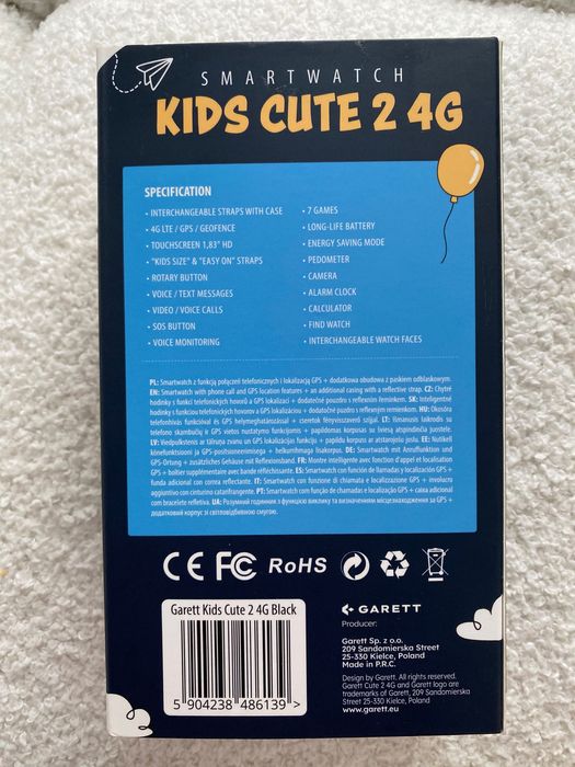 Smartwatch zegarek dla dziecka kids cute 2 4g