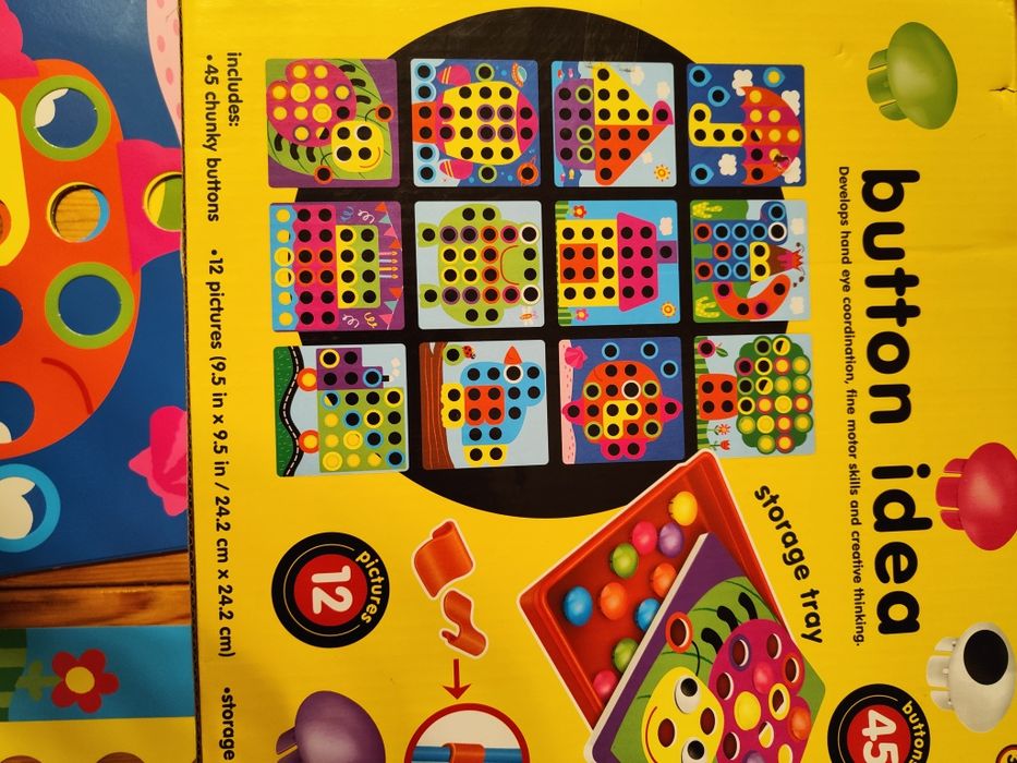 Układanka guzikowa Button kolory zabawka edukacyjna