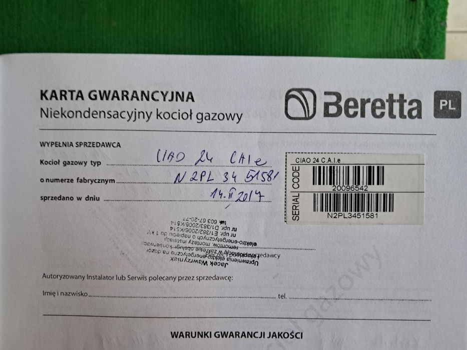 Kocioł Beretta Ciao 24 CAI E  dwufunkcyjny gazowy piec