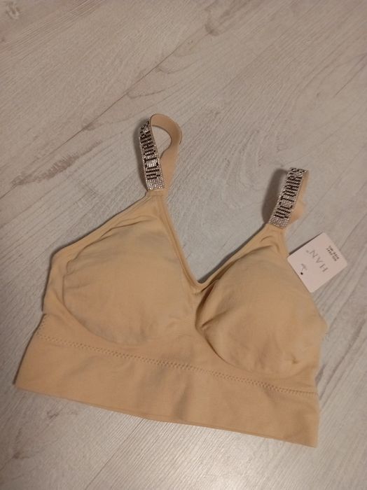 Biustonosz sportowy beżowy M nowy