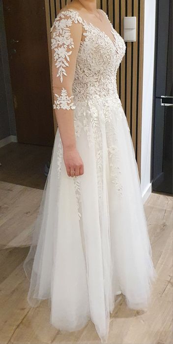 Suknia ślubna z gorsetem wewnętrznym rozm. 38