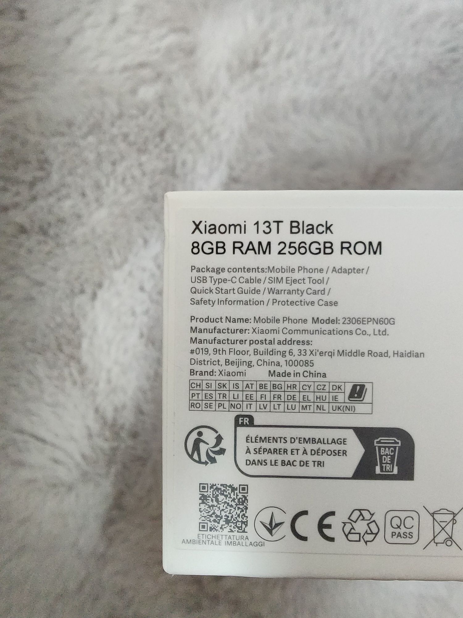 Xiaomi 13T 5G 8GB/256GB Black (Black) Dual SIM 2306EPN60G