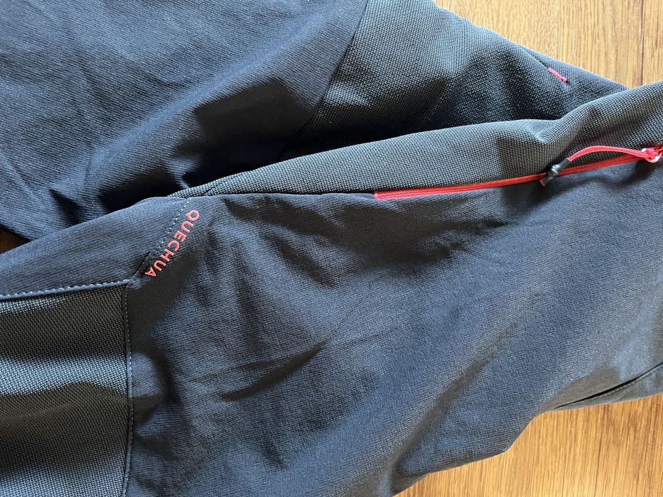 Spodnie softshell turystyczne Quechura Szary grafitowy 123 - 130 cm