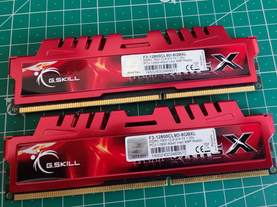 Memória Ram - F3-12800CL9D-8GBXL DDR3-1600 CL9-9-9-24 1.50v PC3-12800 4Gx2 Intel XMP Ready
