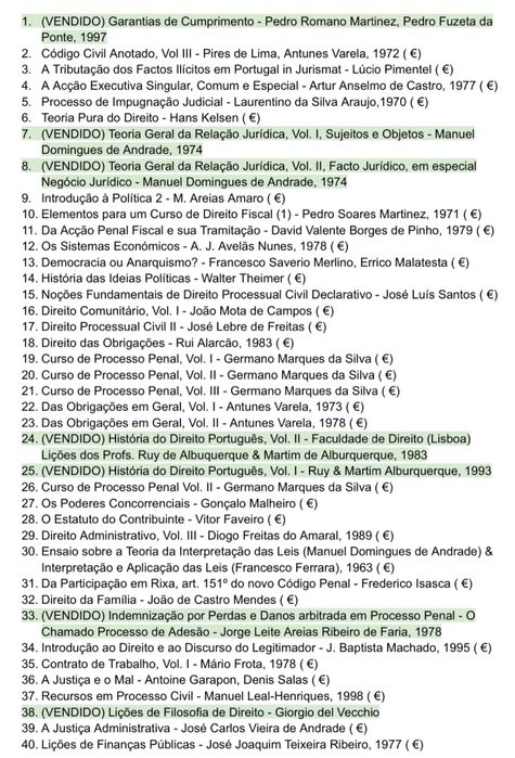 Livros Direito Variados