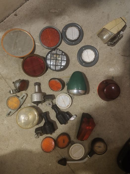 PRL oryginalne, Akcesoria rowerowe, typu lampy przód-tył, odblaski itd