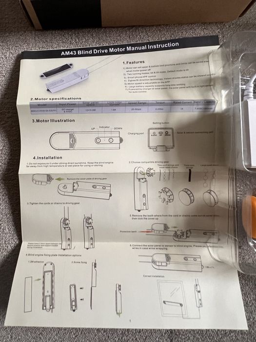 Silnik do rolet TUYA zigbee AM43