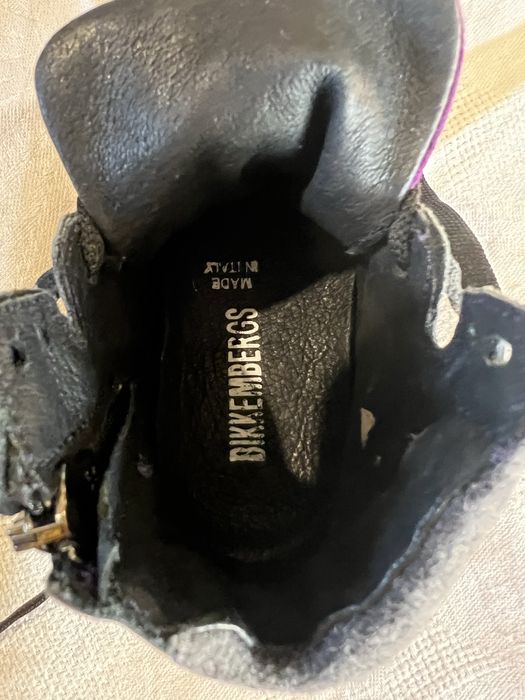 Дитячі черевики-хайтопи Bikkeembergs темно фіолетового кольору