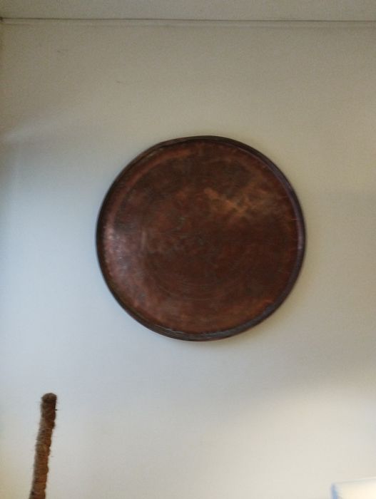 Prato em cobre de decoração