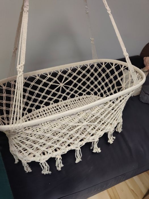 Wiszący kosz mojżesza makrama kołyska