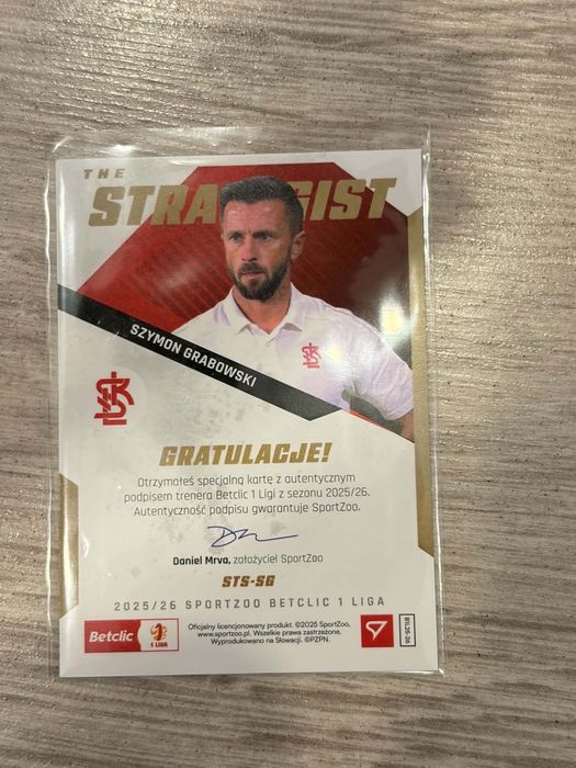 Karta piłkarska Szymon Grabowski z autografem w limicie 45/65