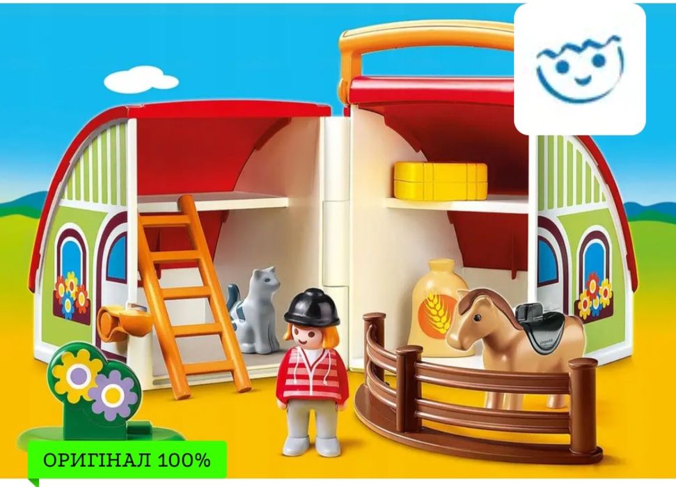 Ігровий набір конюшня велика playmobil 70180, оригінал