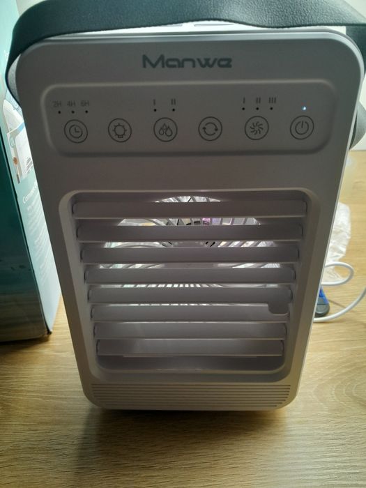 Przenośny nawilżacz powietrzą klimatyzator wentylator manwe f2 4w 1