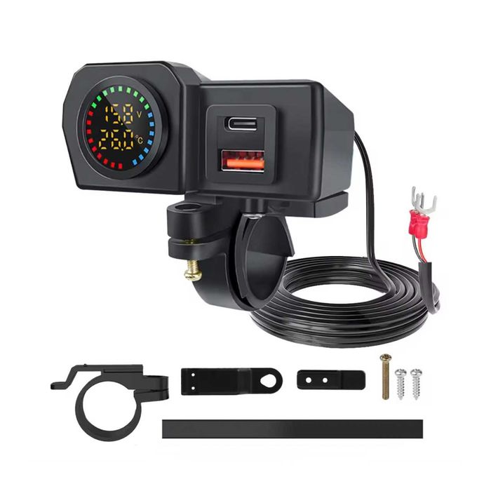 Carregador USB para moto QC3.0 PD 60W