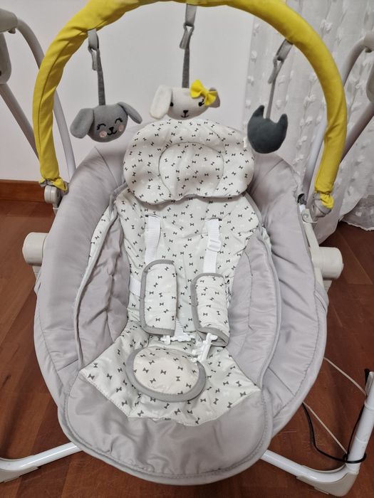 Baloiço com arco de jogos Babyswing VERTBAUDET - cinza estampado