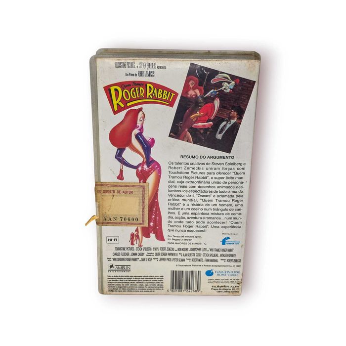 VHS “Quem Tramou Roger Rabbit” – Touchstone Home Video (Vintage)