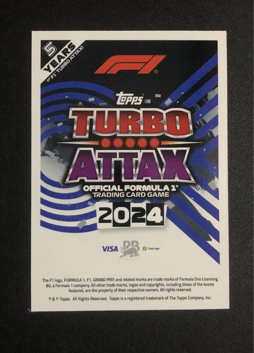 Yuki Tsunoda 2024 Topps Turbo Attax Gold LE 14