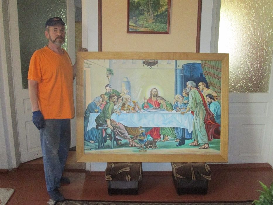 тайна вечеря масло,полотно