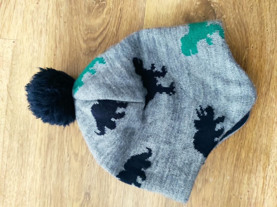 Czapka na uszy Reserved dinozaury rozm. 52-55 cm