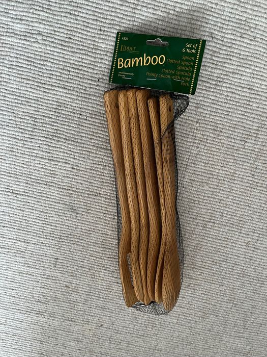 Komplet 6 przybory kuchenne bambusowe
