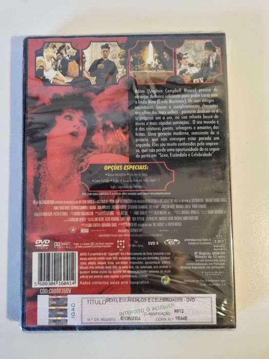 DVD do filme "Sexo, Escândalos e Celebridades" NOVO Selado