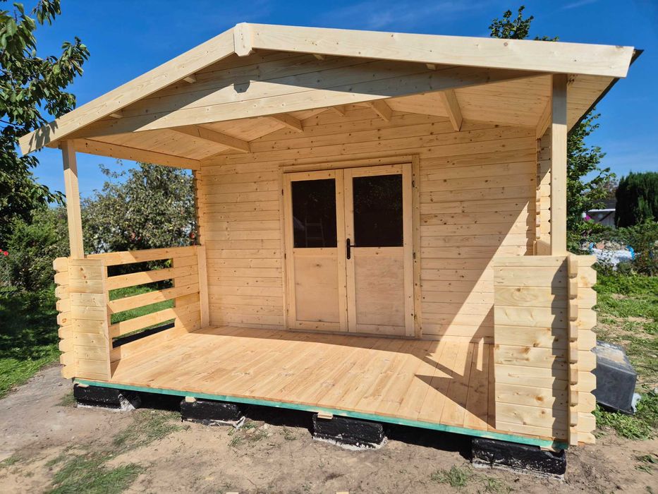 od ZARAZ letniskowy DOMEK z tarasem*balik aż 34mm*6x4*24m2*super CENA