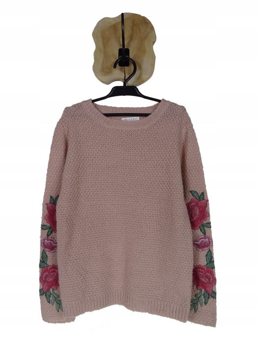 Sweter z haftem Primark 140 9/10 lat dziergany