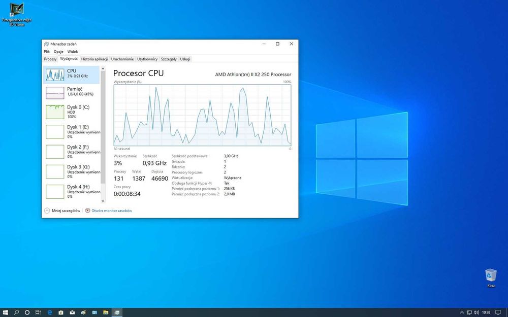 Gigabyte GA-M720-US3 Athlon 3GHz 8GB-RAM Windows 10 Pro 250GB HDD
