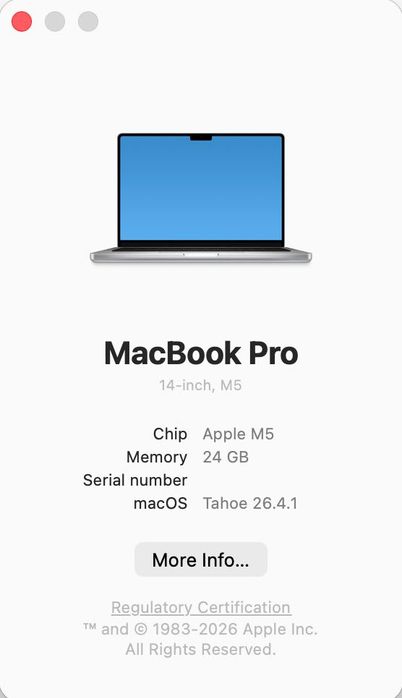 Apple MacBook Pro - M5 - 24GB - 1TB515343752102553605