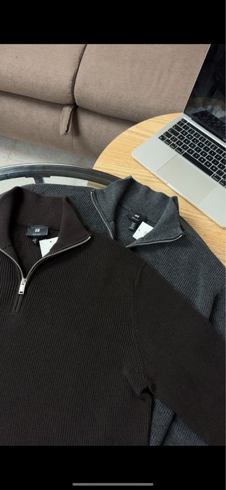 Чоловіча кофта H&M з горлом на замку / В'язаний светр zip / Новий