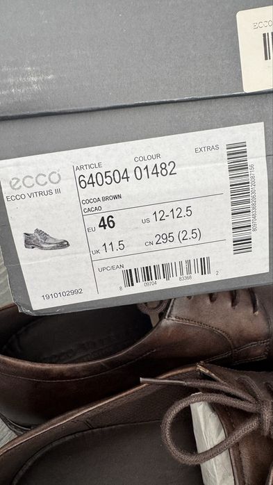 Туфлі Ecco, розмір 46