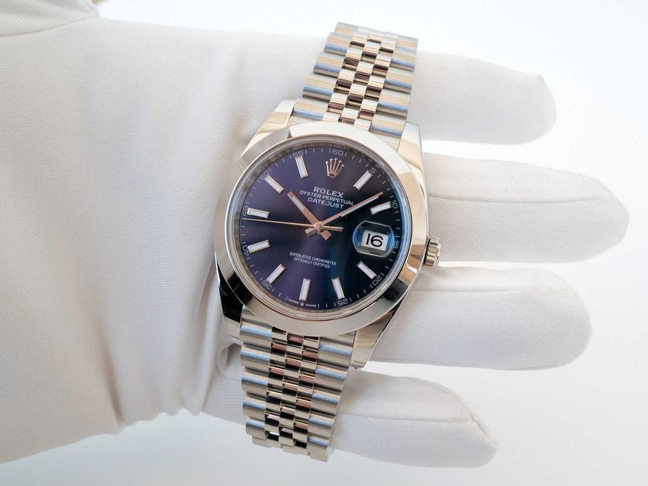 Rolex Datejust 41 Blue Dial Domed Bezel Jubilee Bracelet (2022)