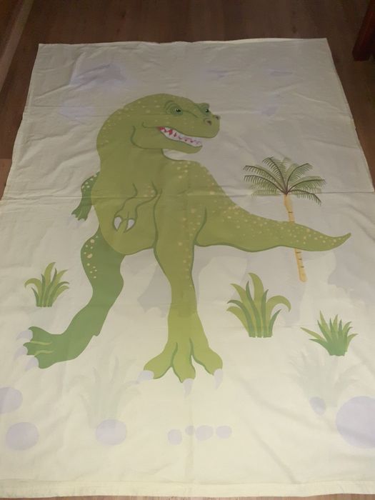 Capa de edredão com almofada dinossauros.  Reversível. Ikea