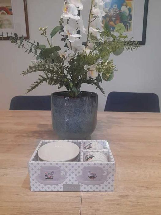 Conjunto 2 Chávenas de Café KASA Dia do Pai "Dad Hero" (Novas em Caixa)
