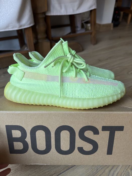 Adidas Yeezy Boost 350 V2 Glow in Dark buty sneakersy zielone 42 2/3