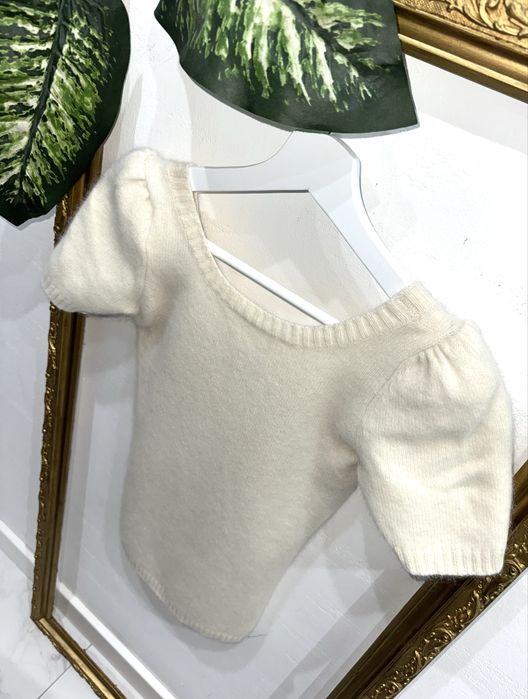 Jak nowy luksusowy sweter bluzka Tara Jarmon m/38, angora 70%