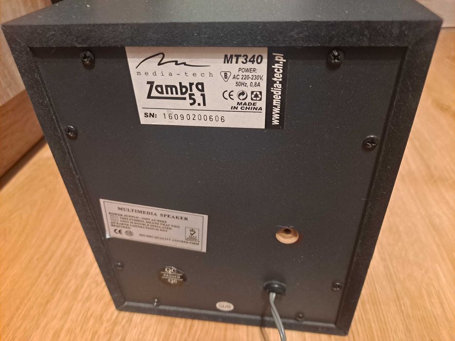 Media-Tech ZAMBRA MT340 kino 5.1 – duży subwoofer, mocny bas
