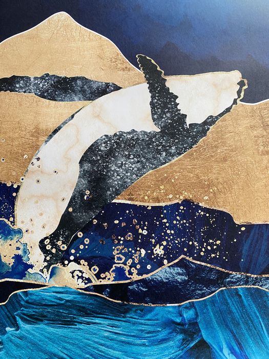 Desenio, Space Frog Designs, plakat grafika z wielorybem 50x70cm