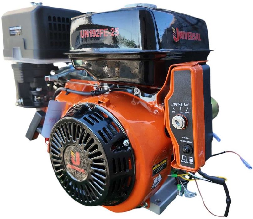 Двигун UNIVERSAL UN192FE бензин повітряне охол. 16 к.с. вал 25 мм!