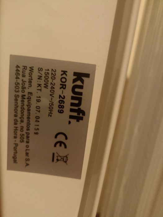 Aquecedor kunft 1500w