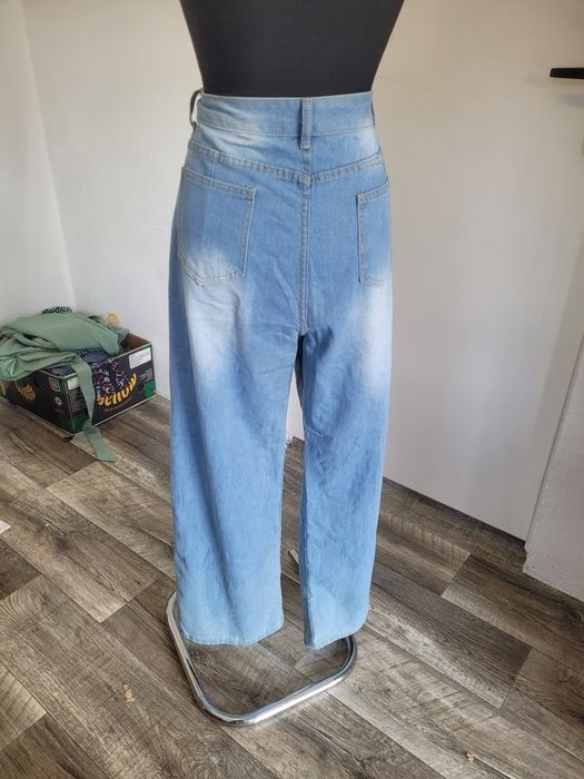Spodnie Jeansy Wide Leg z Wysokim Stanem L