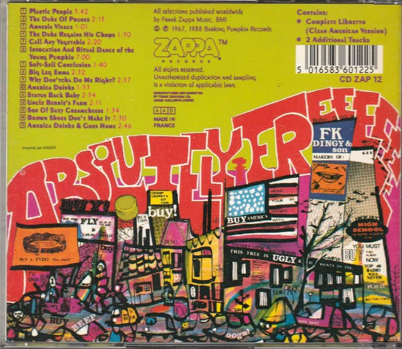 CD Frank Zappa - Absolutely Free