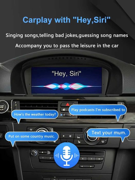 Apple CarPlay Android Auto Linux Radio Multimedialne Bluetooth Nawigacja Yanosik AUX Google Maps BMW 5 E60 E61 E63 E64 BMW E90 E91 E92 E93 SYSTEM BOSE