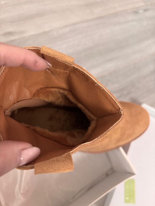 Nowe ocieplane botki z platformą camel rozm 36,39,40 styl zara