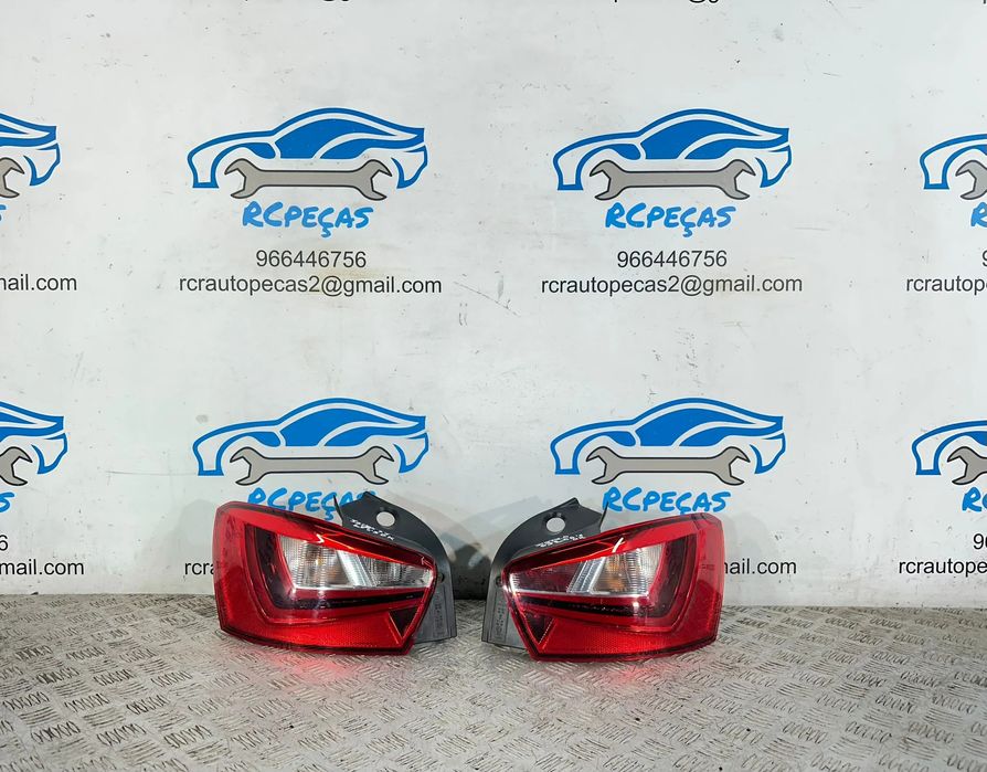 Conjunto Farolins Led Tras Traseiro Direito Esquerdo Seat Ibiza 6J