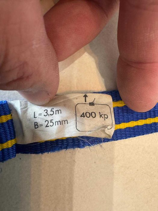 Lote 2 cintas de Amarração , 3,5 m de Comprimento, 25 mm de Largura