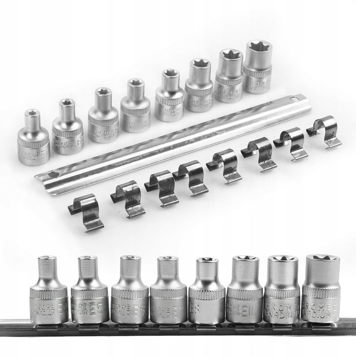 Zestaw kluczy nasadowych Torx 3/8" 9 el. Mar-Pol M66420